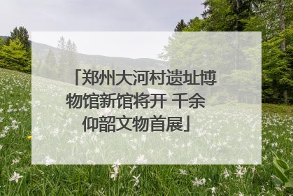 郑州大河村遗址博物馆新馆将开 千余仰韶文物首展