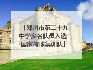郑州市第二十九中学多名队员入选国家荷球集训队