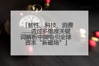 韧性、科技、消费……透过多维度关键词解析中国吸引全球资本“新磁场”