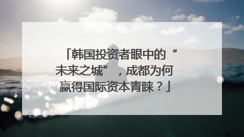 韩国投资者眼中的“未来之城”，成都为何赢得国际资本青睐？