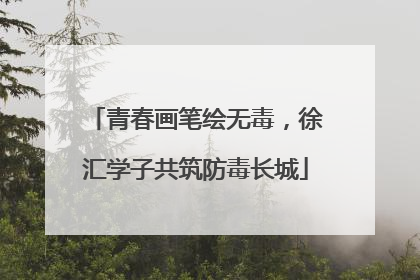 青春画笔绘无毒，徐汇学子共筑防毒长城