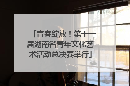 青春绽放！第十一届湖南省青年文化艺术活动总决赛举行