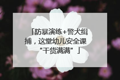防暴演练+警犬缉捕，这堂幼儿安全课“干货满满”