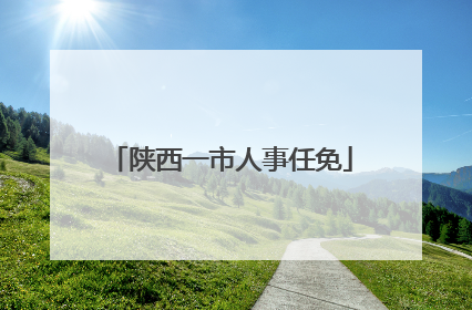 陕西一市人事任免