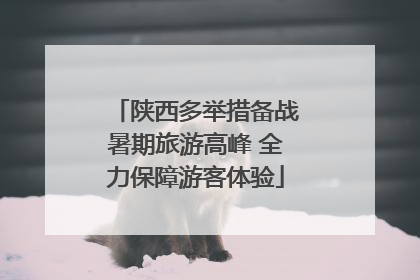 陕西多举措备战暑期旅游高峰 全力保障游客体验