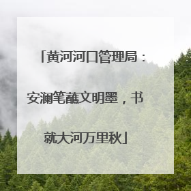 黄河河口管理局：安澜笔蘸文明墨，书就大河万里秋