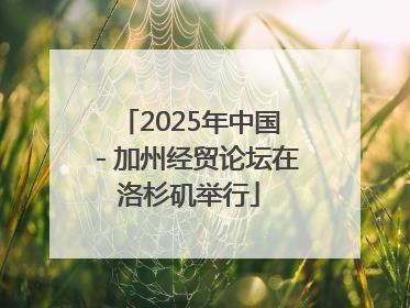 2025年中国－加州经贸论坛在洛杉矶举行