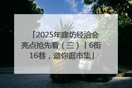 2025年廊坊经洽会亮点抢先看（三）丨6街16巷，邀你逛市集