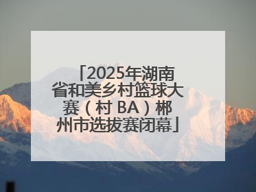 2025年湖南省和美乡村篮球大赛（村 BA）郴州市选拔赛闭幕