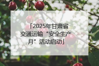 2025年甘肃省交通运输“安全生产月”活动启动
