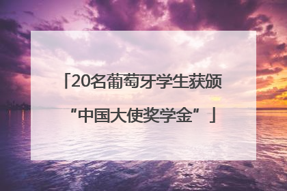 20名葡萄牙学生获颁“中国大使奖学金”
