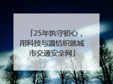 25年执守初心，用科技与温情织就城市交通安全网