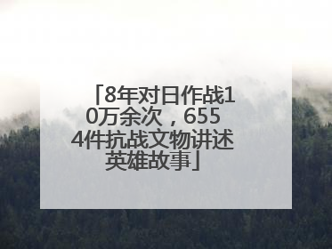 8年对日作战10万余次，6554件抗战文物讲述英雄故事